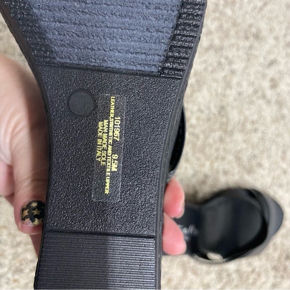 Mariella wedge sandals womens 9.5 rhinestones made in Italy shoes strappy NEW - Picture 7 of 9